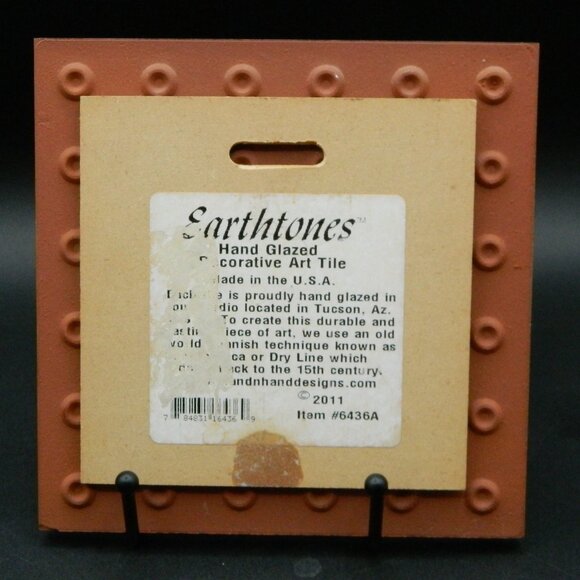 Earthtones Ceramic Tile Skeleton Toilet Wall Hanging Trivet - Picture 3 of 4